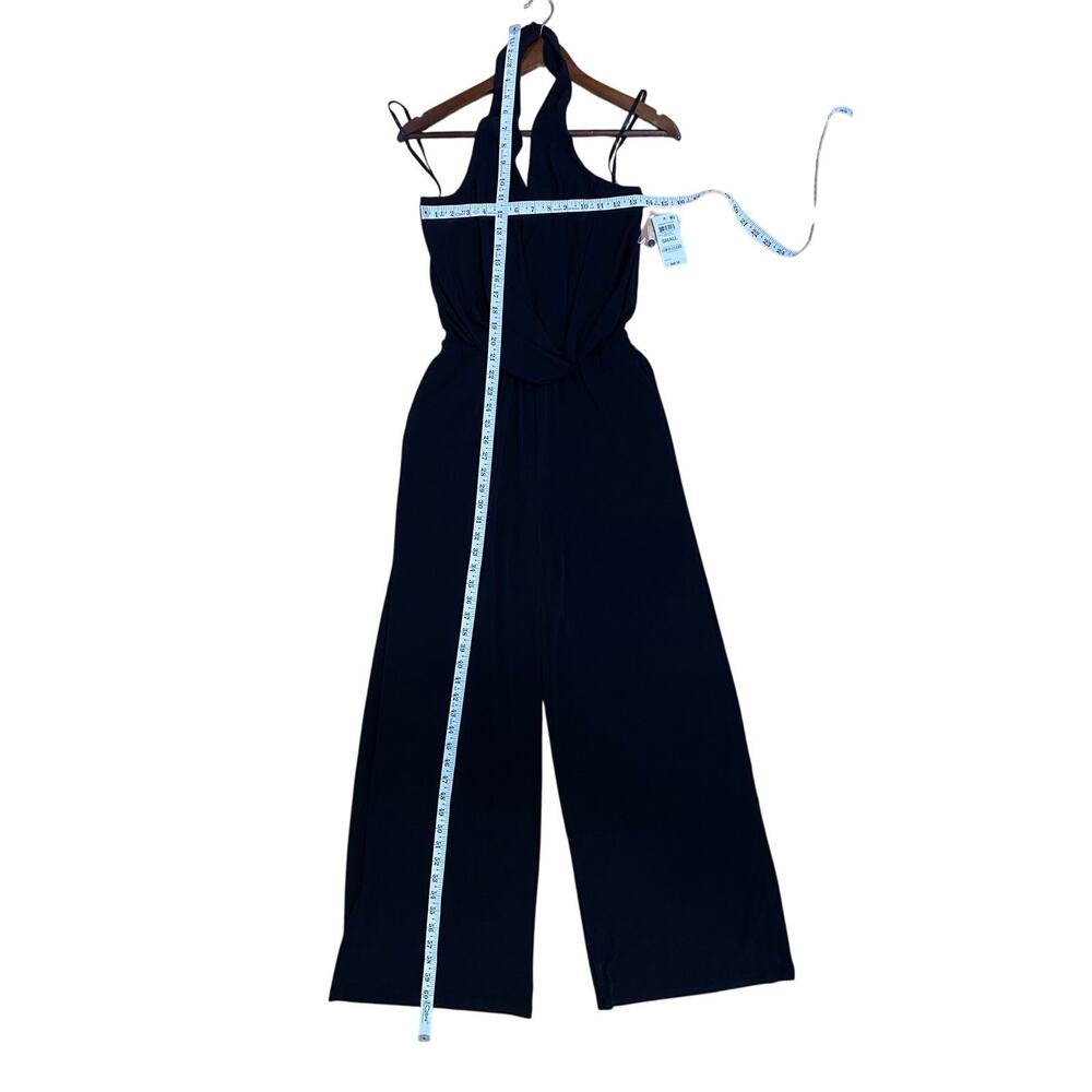 INC Womens Black Halter Jumpsuit Size Small Cowl Neck Wide Leg Stretch Ankle NWT - Picture 6 of 12